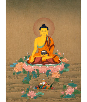 Buddha Shakyamuni Thangka | Tibetan Thangka Painting
