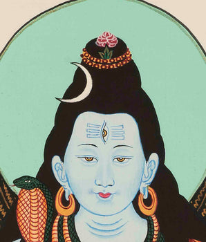 Lord Shiva Thangka | Hindu Deity | Wall Hanging Decoration