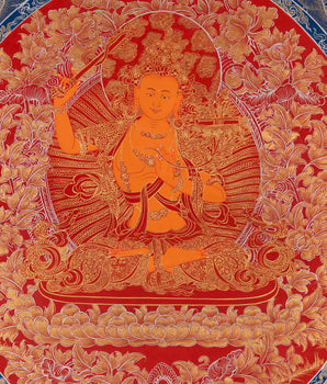 Bodhisattva Manjushree Thangka | Religious Art | Buddhist Gifts