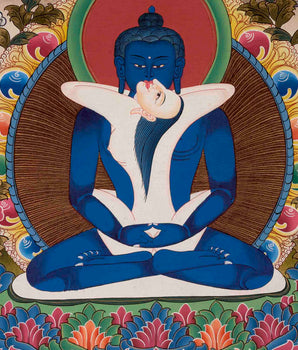 Buddha Samantabhadra Thangka | Traditional Painting | Wall Decors