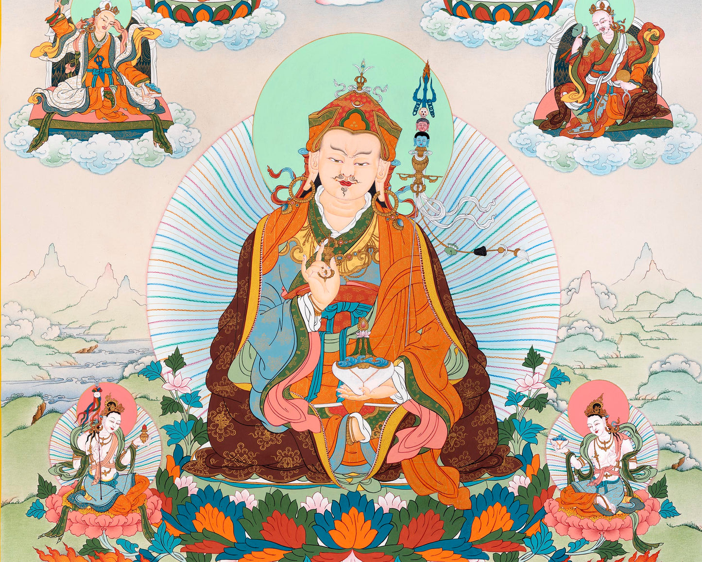 Guru Sangey Thangka | Eight Manifestations of Padmasambhava