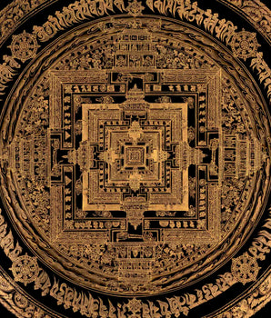 Kalachakra Mandala | Handpainted Tibetan Thangka | Wall Decors