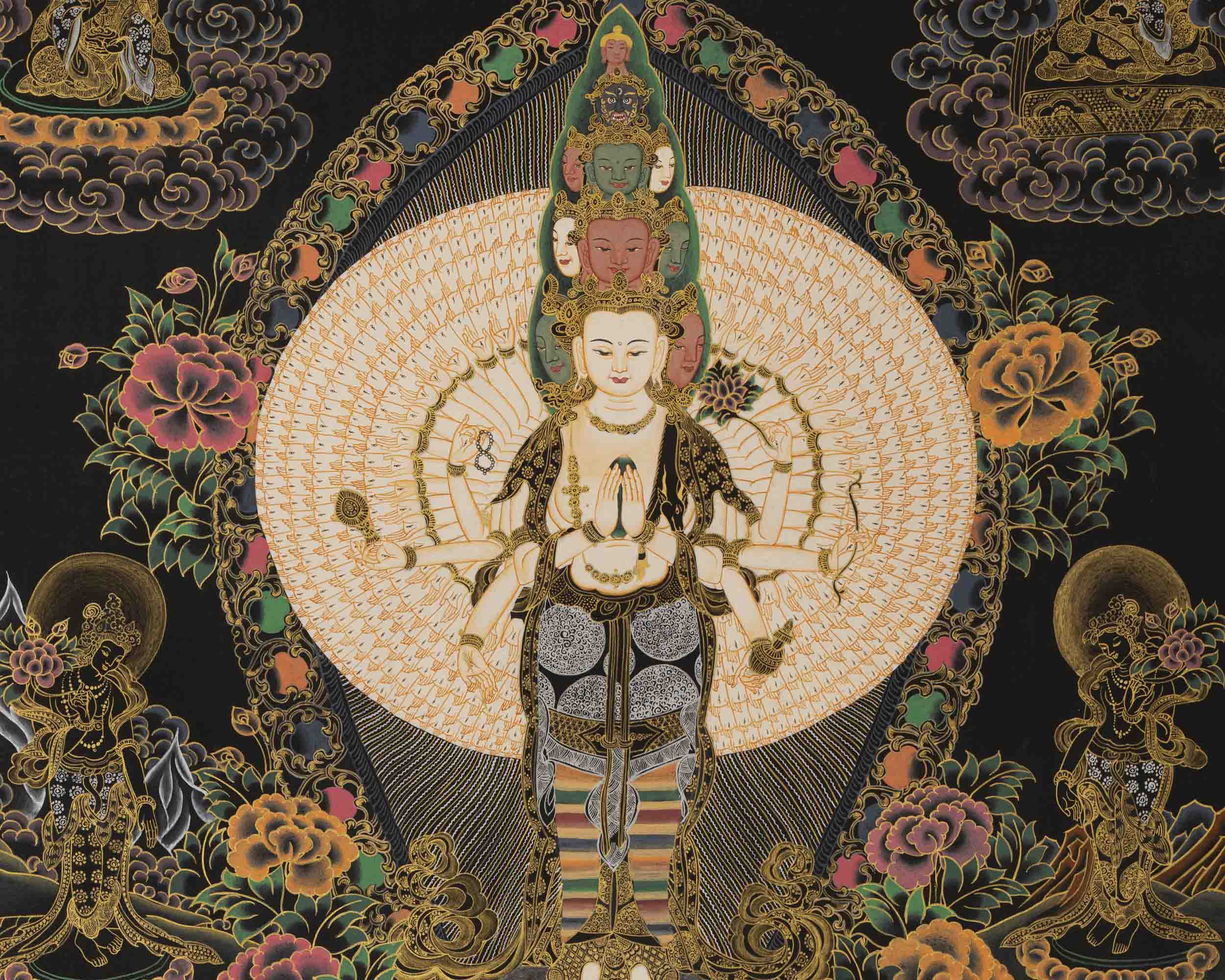 Bodhisattva Guanyin Chenrezig |1000 Armed Avalokiteshvara | Wall Decor