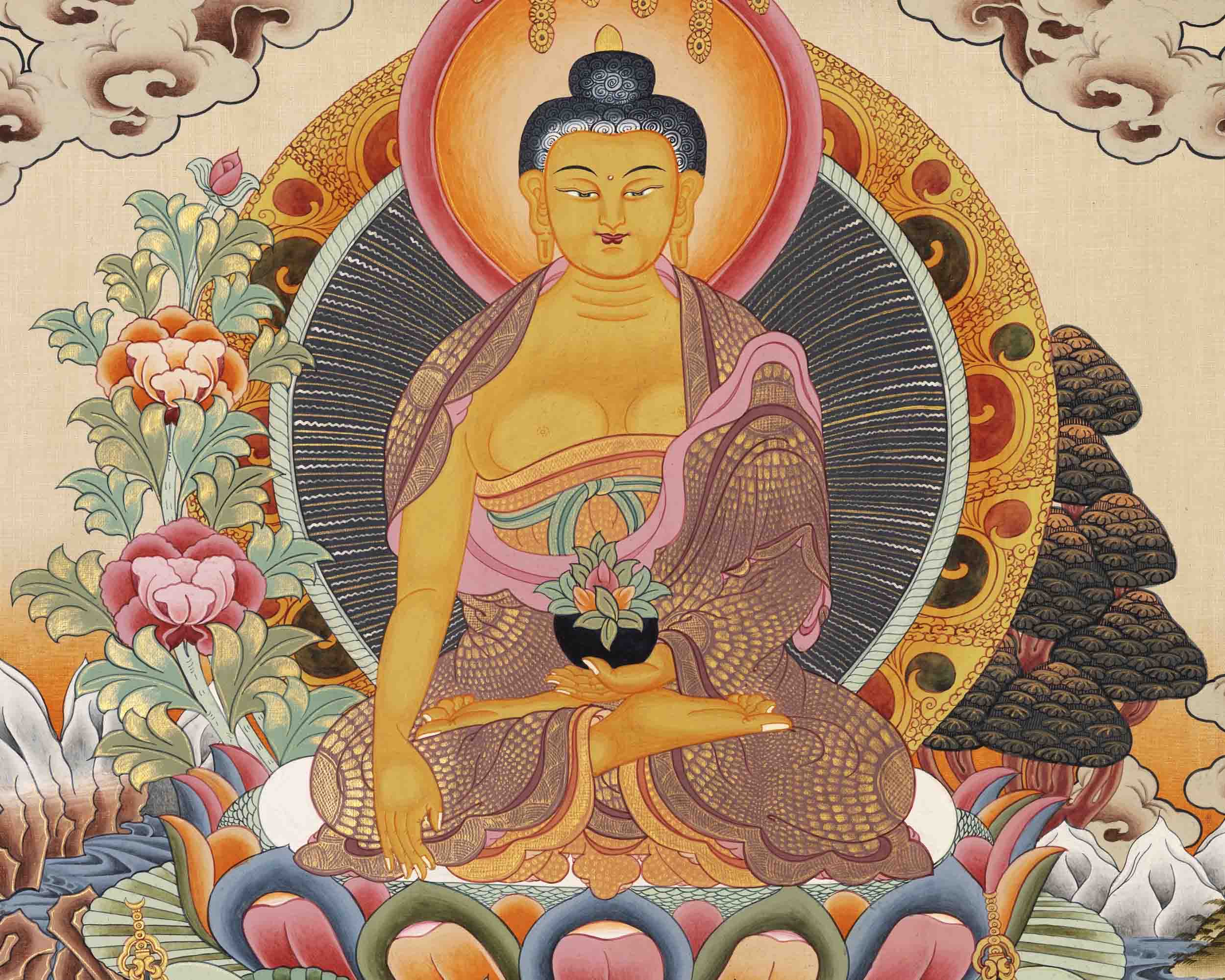 Shakyamuni Buddha Thangka | Tibetan Buddhist Painting