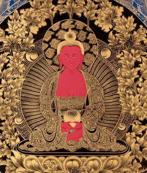 Amitabha Buddha Thangka | Handpainted Art | Religious Gifts