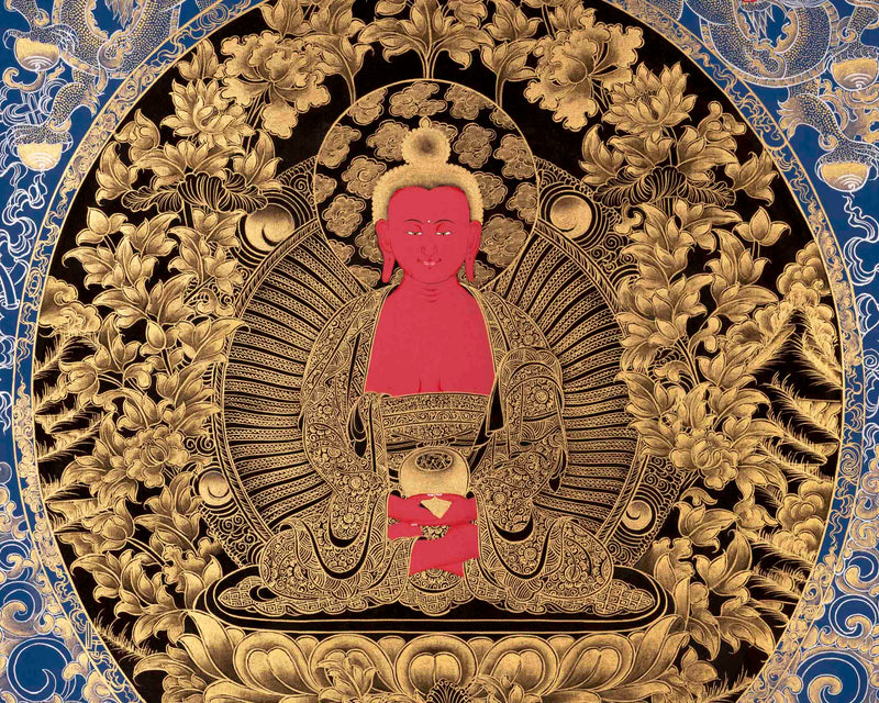 Amitabha Buddha Thangka | Handpainted Art | Religious Gifts