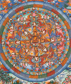 Colourful Buddha Mandala Thangka | Mindfulness Meditation Object