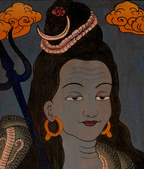 Lord Shiva Thangka | Religious Handpainted Art | Wall Decors