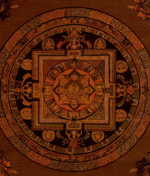 Traditional Mandala Thangka | Oil Varnished Art | Religious Wall Decors