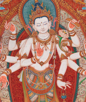 High-Quality Amoghapasa Lokeshvara Thangka Print | The One With The Unfailing Noose, Form Of Avalokiteshvara