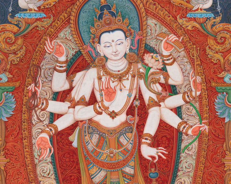 High-Quality Amoghapasa Lokeshvara Thangka Print | The One With The Unfailing Noose, Form Of Avalokiteshvara