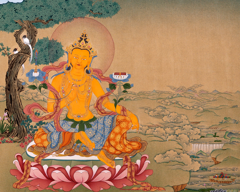 Manjushri Bodhisattva Thangka | Traditionally Hand Painted Art