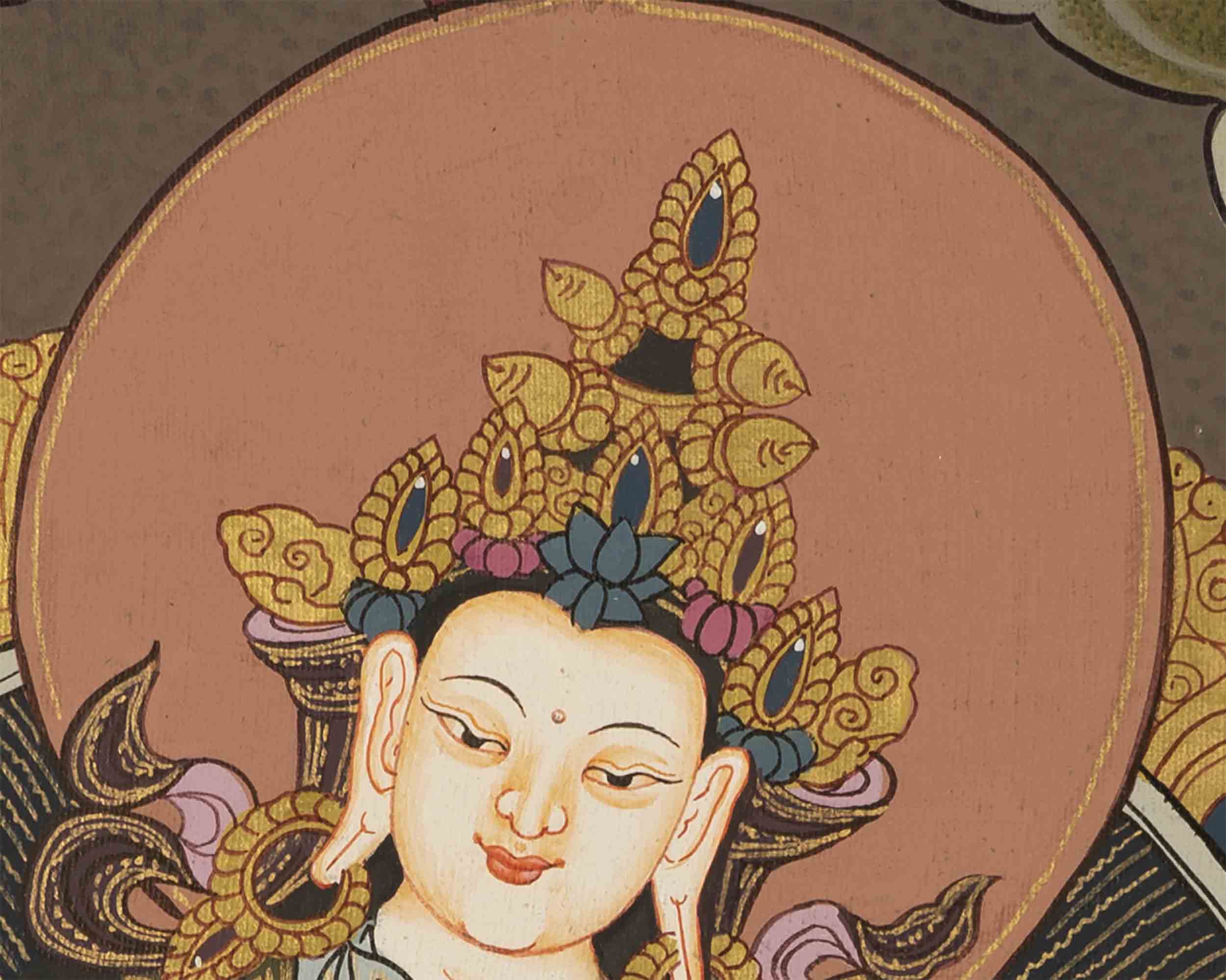 Painting Of Vajrasattva | Tibetan Buddhist Thangka