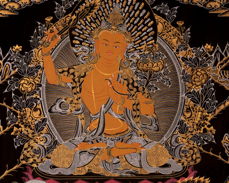 Bodhisattva Manjushree Thangka | Buddhist Art Painting