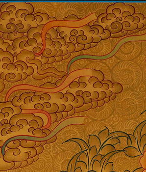 Gold Style Manjushree Thangka |  Home Wall Hanging Thanka