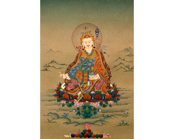 Guru Rinpoche | Hand Painted Tibetan Padmasambhava Thangka