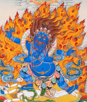 Sakya Vajrapani | Bhutadamara | Bodhisattva | Tibetan Hand Painted Thangka