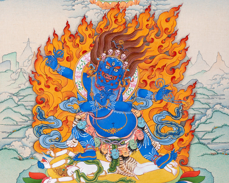 Sakya Vajrapani | Bhutadamara | Bodhisattva | Tibetan Hand Painted Thangka