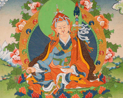 Guru Padmasambhava Thangka | Religious Painting | Wall Decors