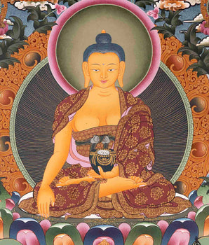 Shakyamuni Buddha Thangka | Yoga Meditation Canvas Art