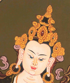 Buddhist Vajrasattva Thangka | Hand-Painted Tibetan Buddhist Thangka