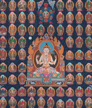 108 Chengrezig Thangka | Traditional Tibetan Art | Wall Decors