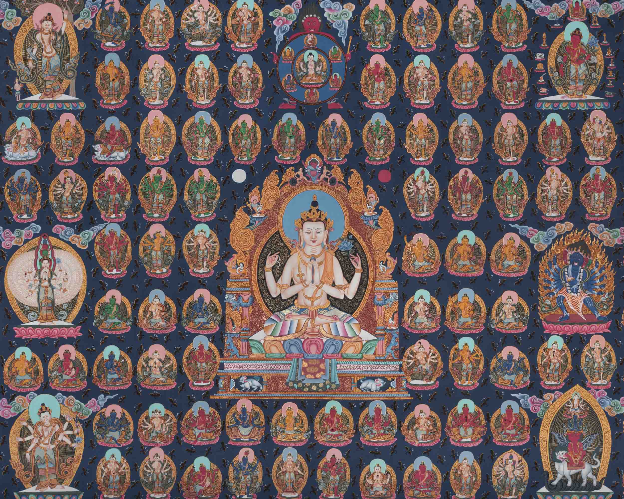 108 Chengrezig Thangka | Traditional Tibetan Art | Wall Decors