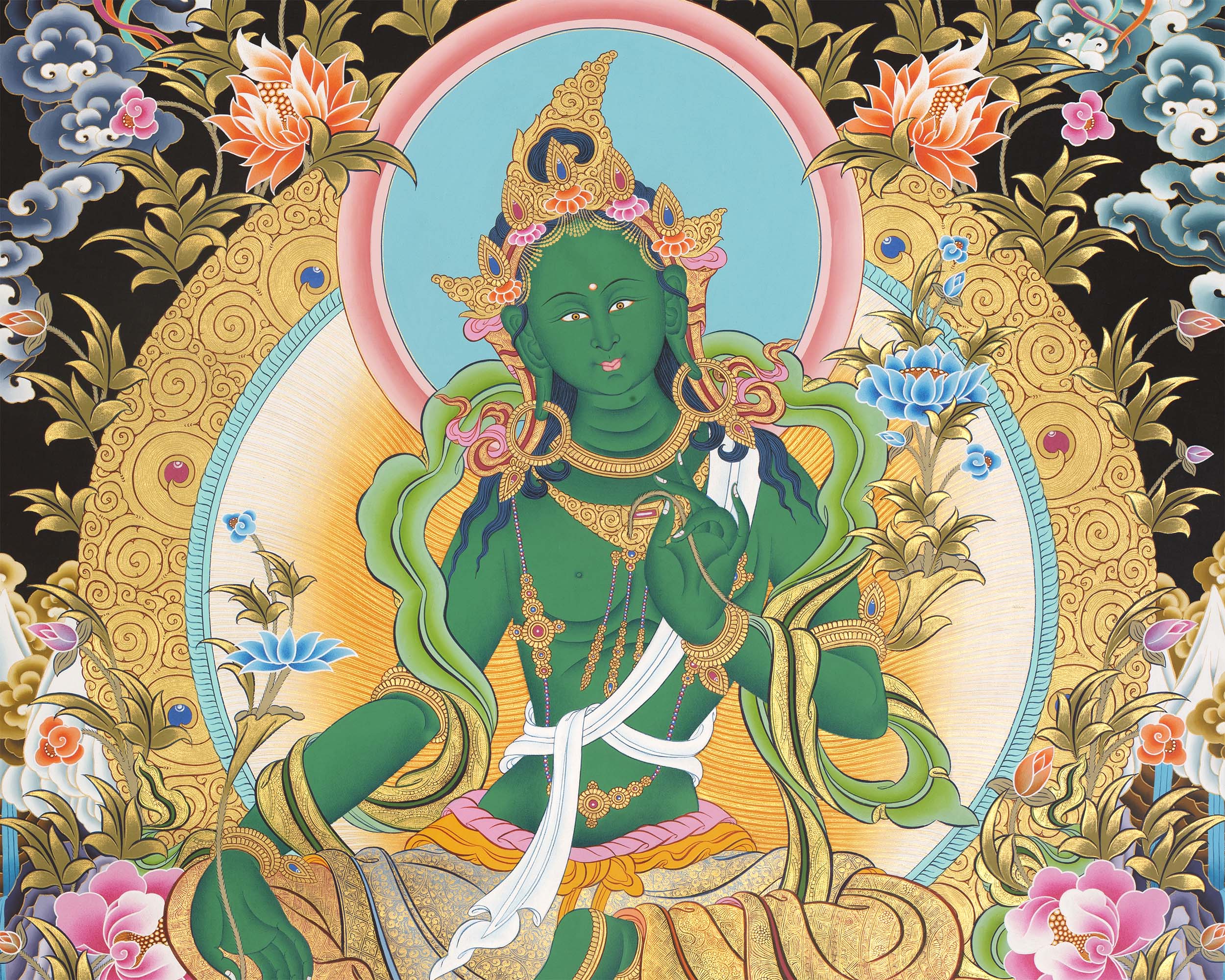 Green Tara Print |  Religous Wall Decor