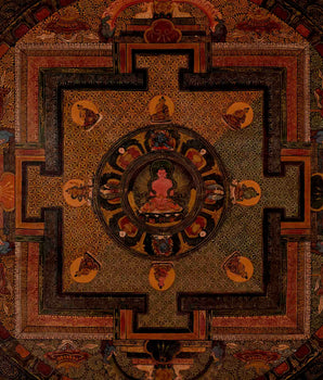 Amitayus Buddha Mandala | Traditional Tibetan Thangka | Wall Decors