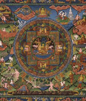 Shakyamuni Buddha's Life Story | Traditional Thangka | Wall Decors