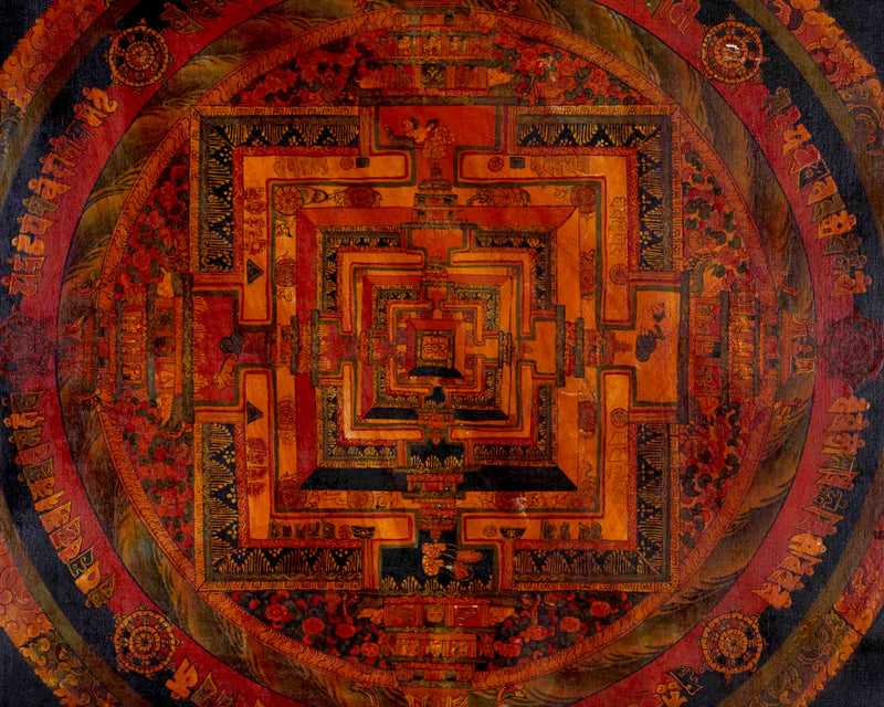 Tibetan Kalachakra Mandala Thangka | Traditional Art | Wall Decors