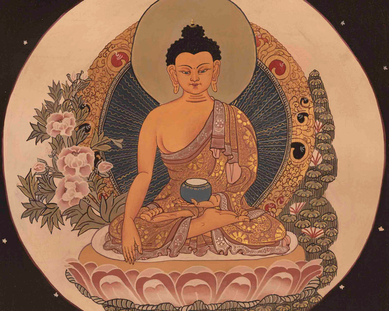 Shakyamuni Buddha Thangka | Religious Artwork | Wall Decors
