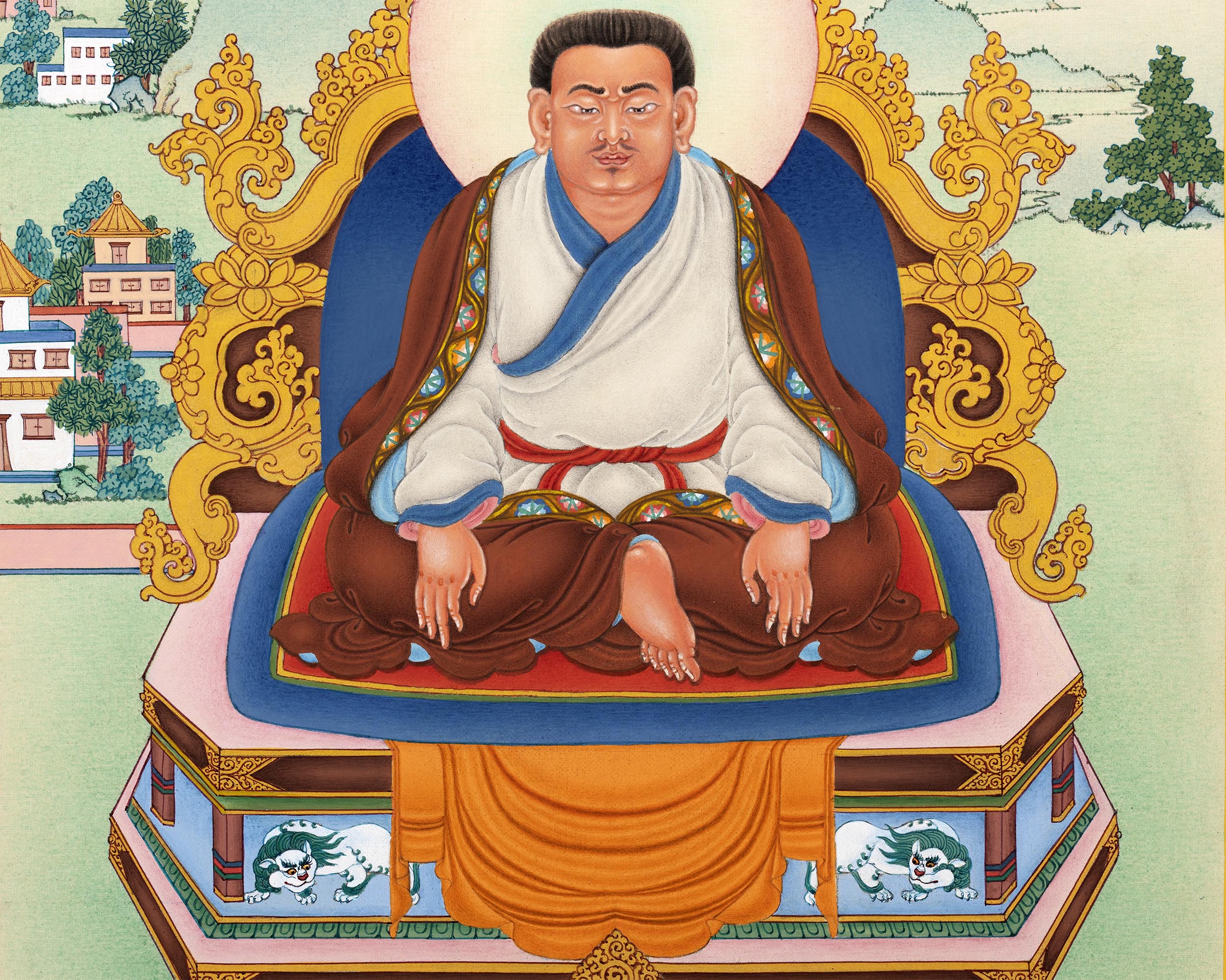 Rare Marpa Thangka | Beautiful Small Painting Of Kagyu Master | Buddhist Master