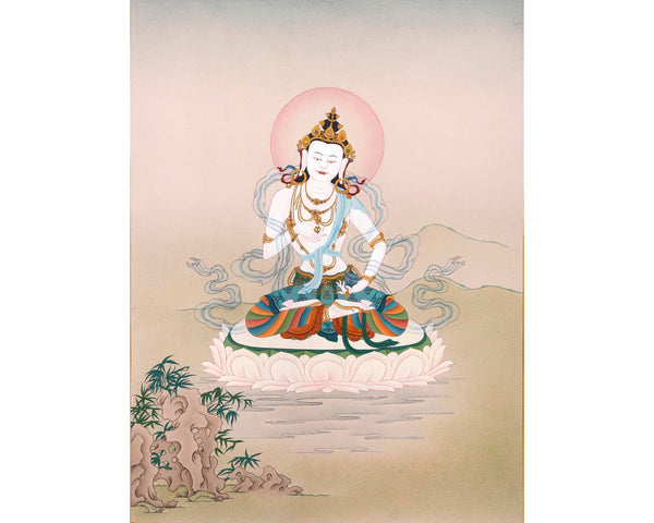 Vajrasattva Thangka | Tibetan Bodhisattva Art