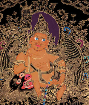 Namtose Thangka Painting | Original Hand Painting of Wealth Deity