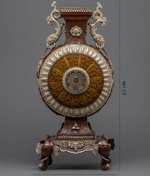 Tibetan Flower Vase | Silver Plated Vase