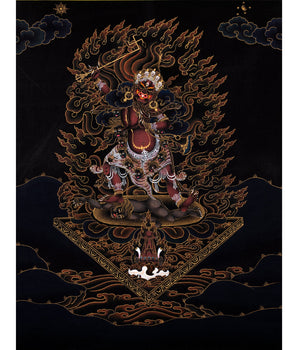Ekajati Thangka | Tibetan Buddhist Painting | Hand Painted in 24K Gold