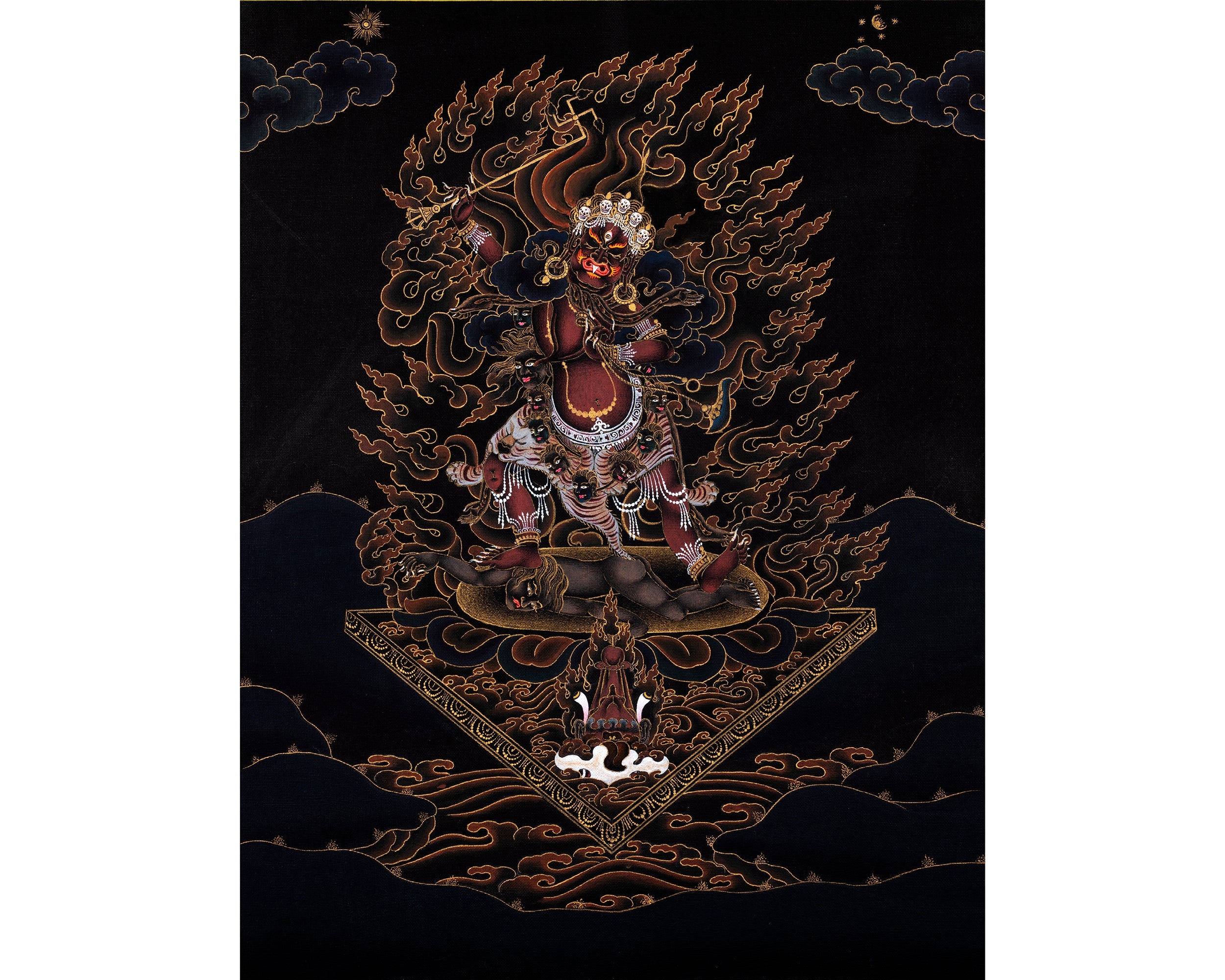 Ekajati Thangka | Tibetan Buddhist Painting | Hand Painted in 24K Gold