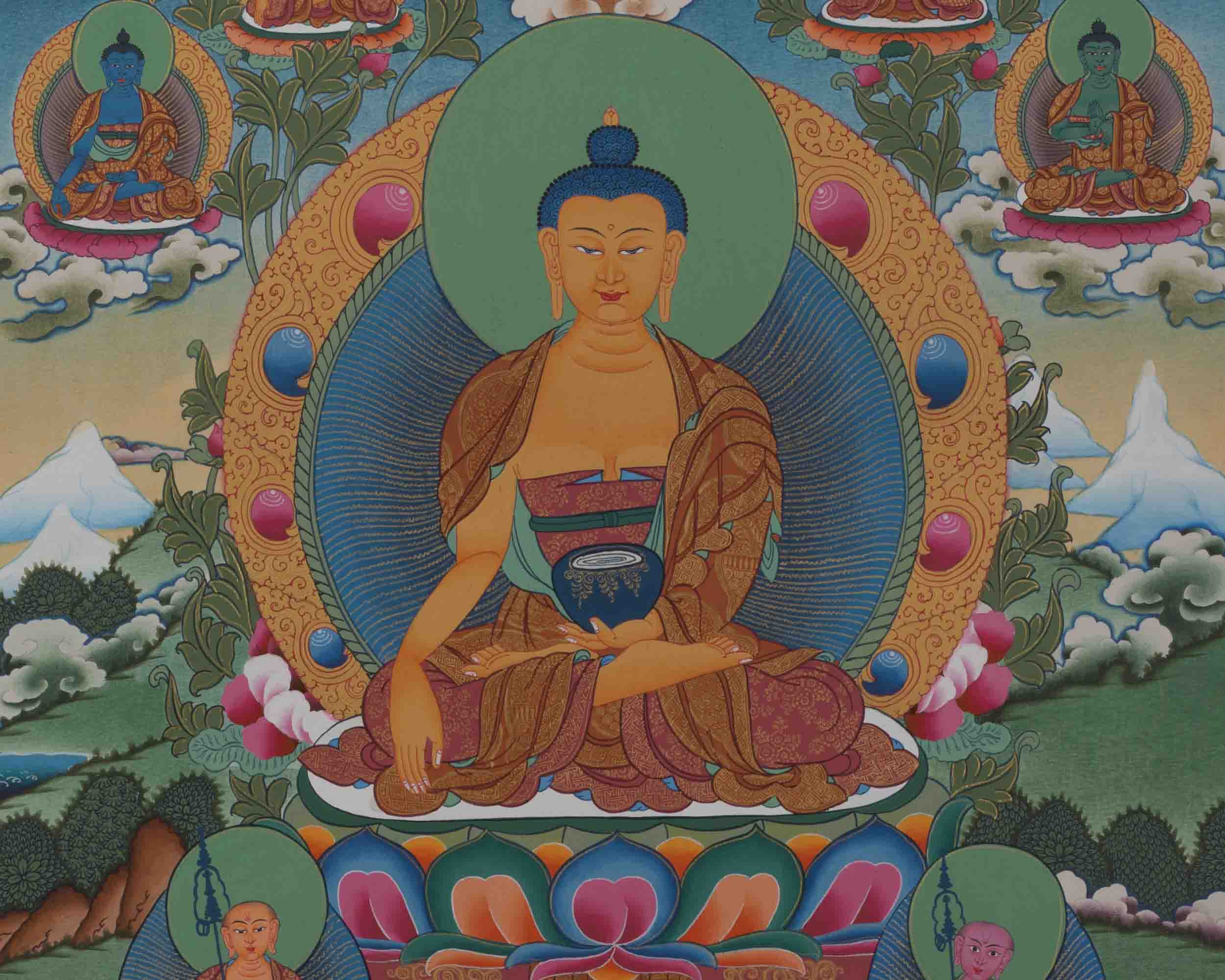 Shakyamuni Buddha Thangka | Wall hanging Decor
