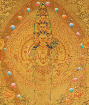 1000 Armed Avalokiteshvara Thangka | Gift For Buddhist