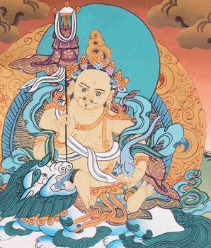 Namtose Thangka Painting With Brocade | Tibetan Buddhism Art