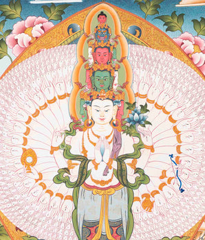 1000 Armed Avalokiteshvara | Traditional Thangka | Wall Decors
