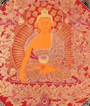 Buddha Thangka | Shakyamuni Buddha | Handpainted Traditional Art