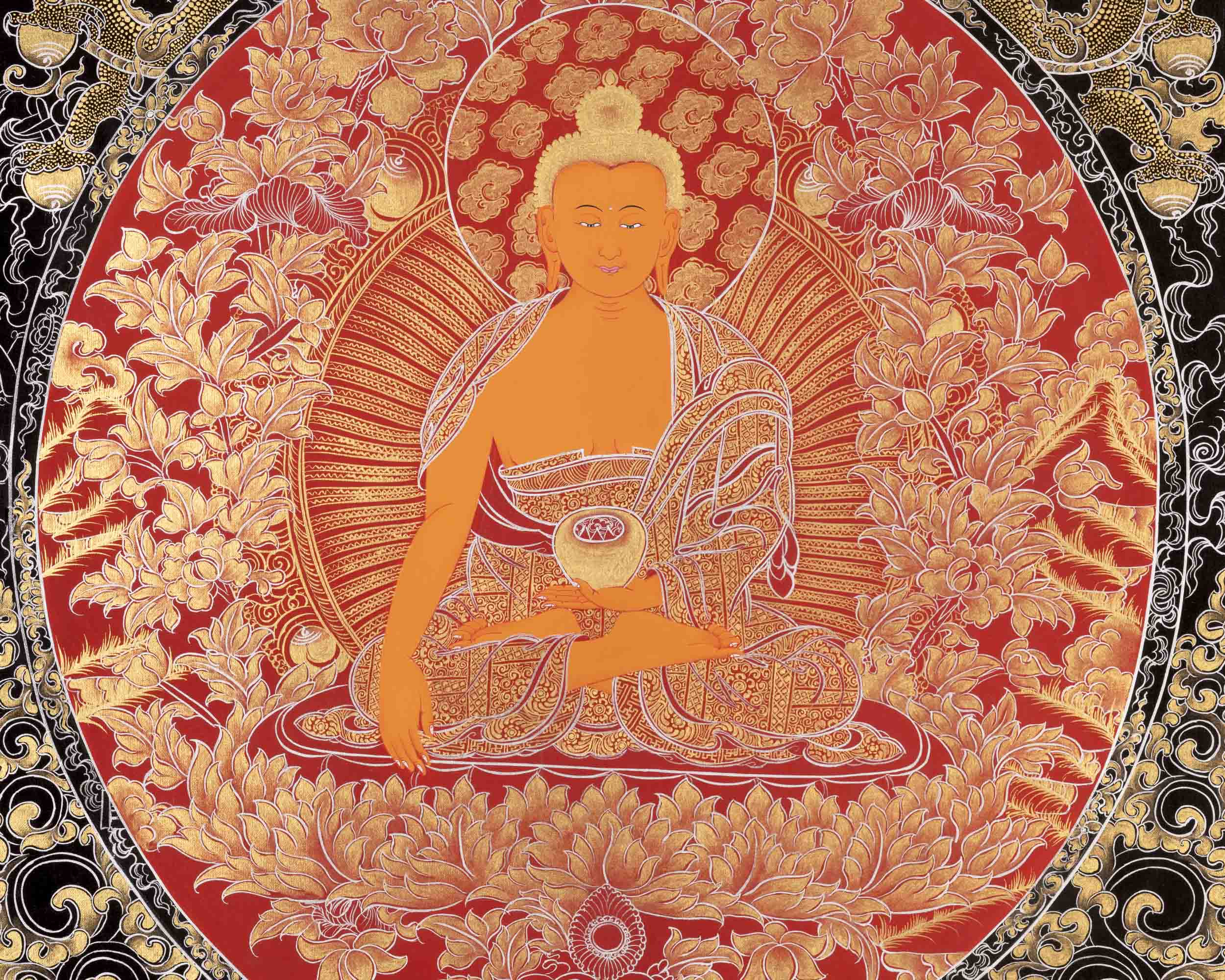 Buddha Thangka | Shakyamuni Buddha | Handpainted Traditional Art