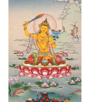Manjushri Bodhisattva Painting | Traditional Thangka