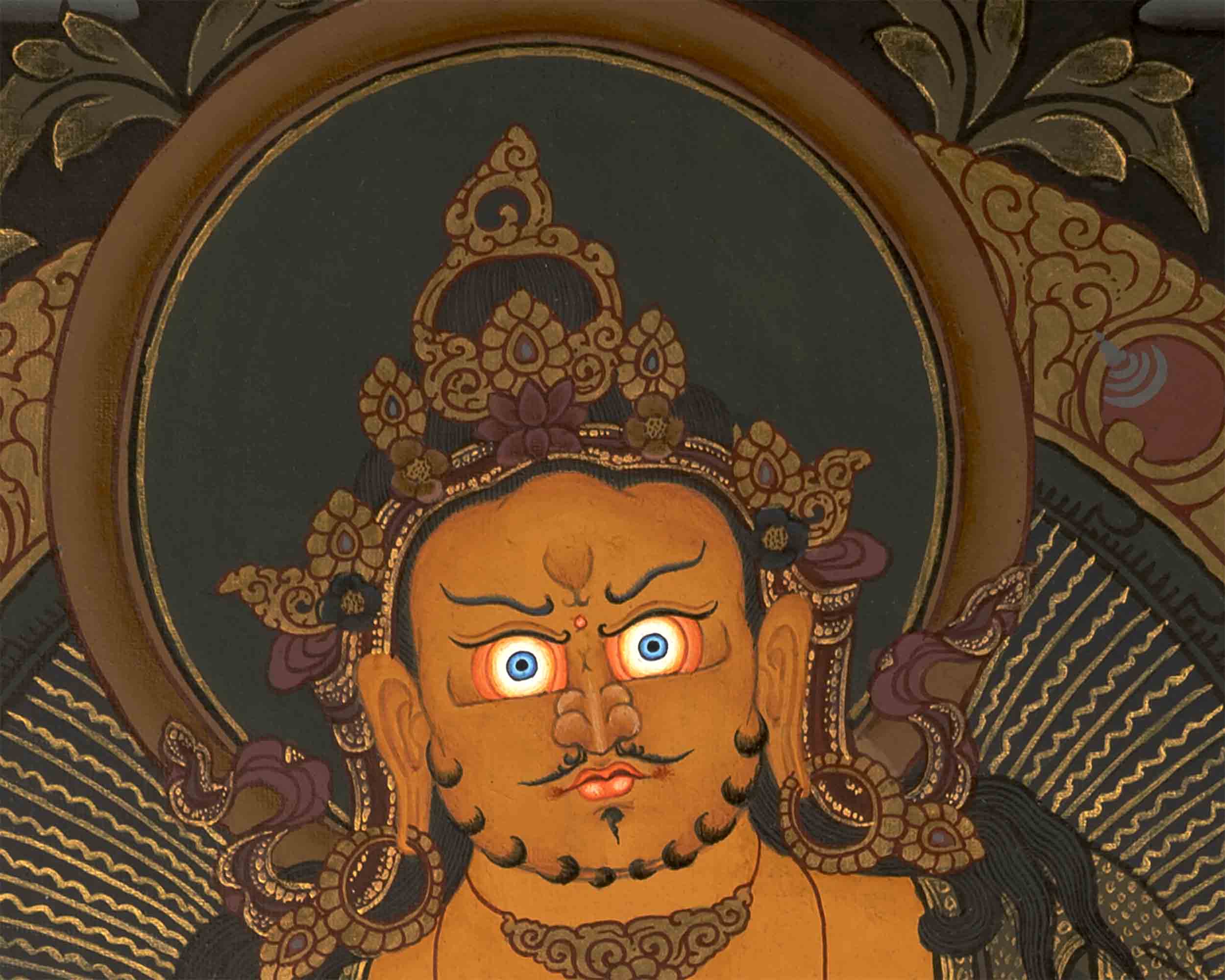 Deity Of Wealth Thangka | Traditional Tibetan Art | Wall Decors