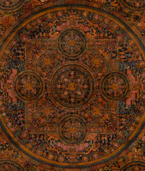 Pancha Buddha Mandala Thangka | Religious Buddhist Art | Wall Decors