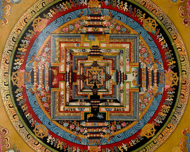 Kalachakra Mandala | Traditional Tibetan Thangka | Wall Decors