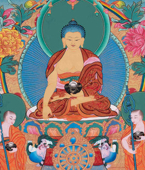 Shakyamuni Buddha Thangka | Buddhist Painting | Wall Hanging Decors