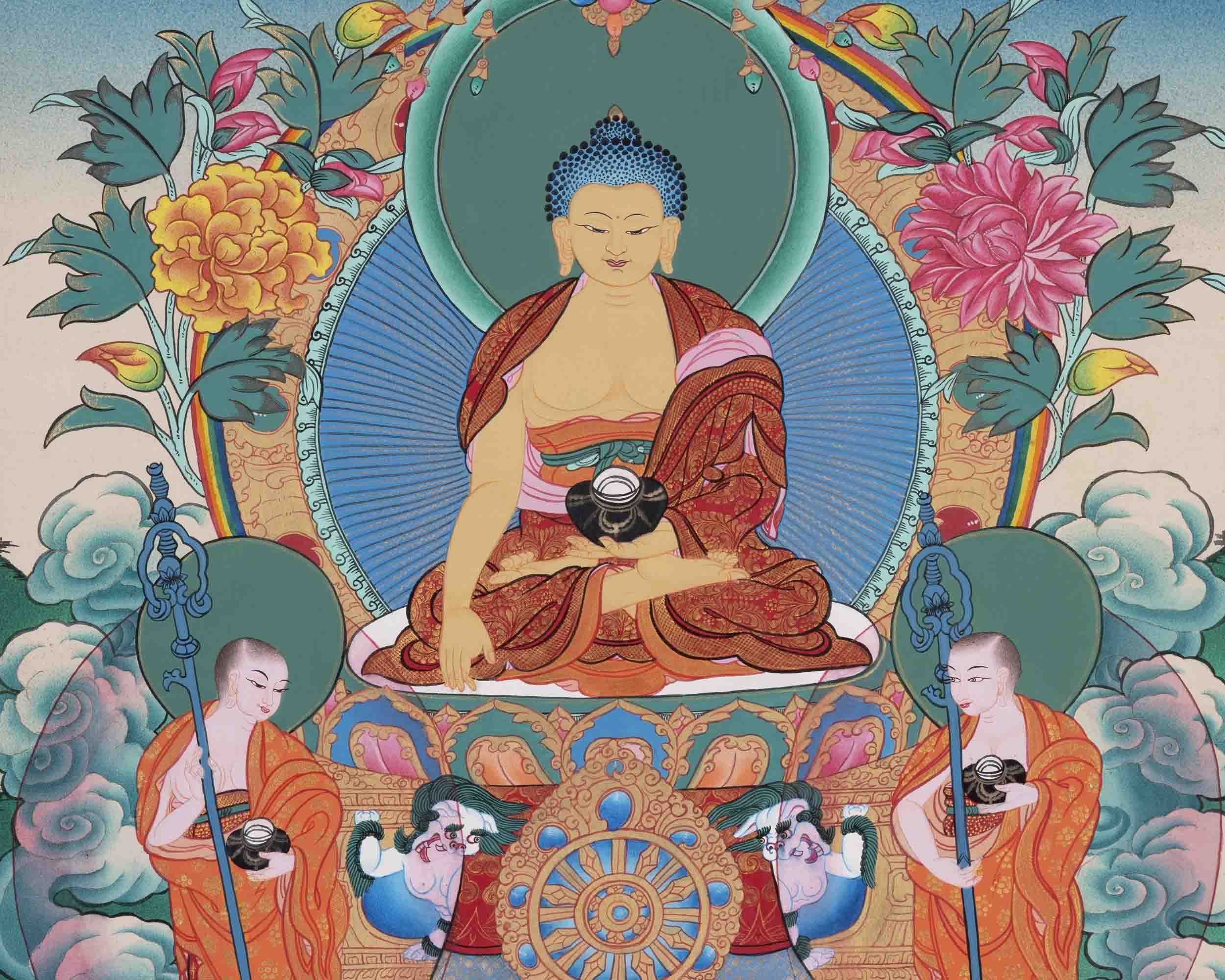 Shakyamuni Buddha Thangka | Buddhist Painting | Wall Hanging Decors